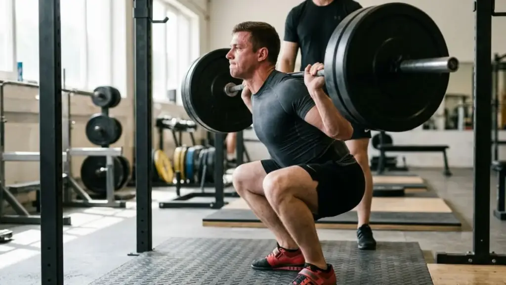 best-gym-shoes-squat-alignment-side-view