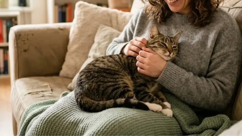 cat-bite-happy-owner-healthy-cat